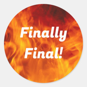 Finally Final Divorce Button Classic Round Sticker