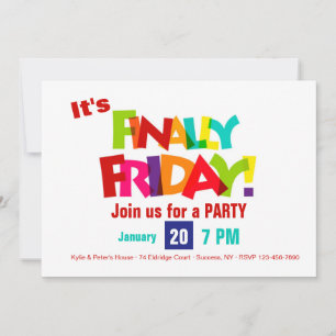 Finally Friday Party Invitations