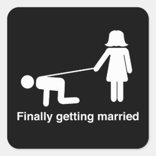 Finally Getting Married Square Sticker