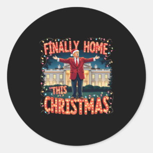 Finally Home This Christmas Trump Celebration Appa Classic Round Sticker