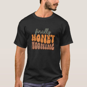 Finally Honeymooning Retro Just Married Newlywed C T-Shirt
