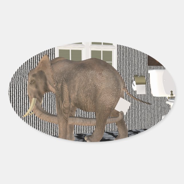 Finally Housebroken Oval Sticker (Front)