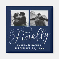 Finally Minimalist Wedding 2 Photo Save the Date