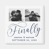 Finally Minimalist Wedding 2 Photo Save the Date
