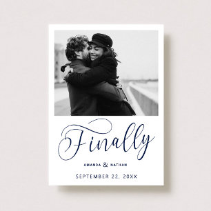 Finally Minimalist Wedding Photo Save the Date