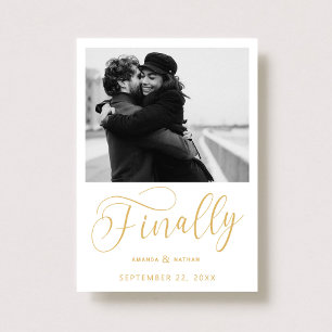 Finally Minimalist Wedding Photo Save the Date