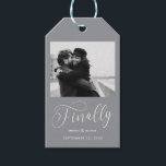 Finally Minimalist Wedding Photo Save the Date Gift Tags<br><div class="desc">It's been worth the wait and now you're finally ready to send out your save the dates! These minimalist wedding save the date tags are perfectly simple yet super modern. Easily personalise the design by adding your own photo,  names and date. Matching items can be found in the collection.</div>
