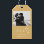 Finally Minimalist Wedding Photo Save the Date Gift Tags<br><div class="desc">It's been worth the wait and now you're finally ready to send out your save the dates! These minimalist wedding save the date tags are perfectly simple yet super modern. Easily personalise the design by adding your own photo,  names and date. Matching items can be found in the collection.</div>