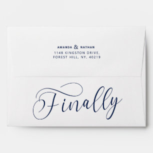 Finally Minimalist Wedding Save the Date Envelope