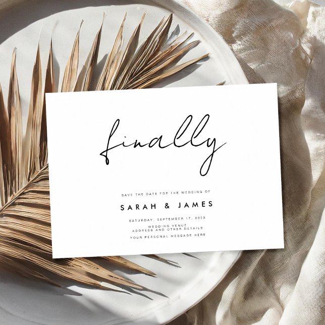 Finally Modern Minimalist Save The Date (Creator Uploaded)