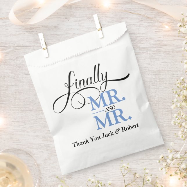 Finally Mr and Mr Wedding Reception  Favour Bags (Clipped)