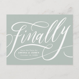 Finally Postponed Change the Date Save the Date Postcard