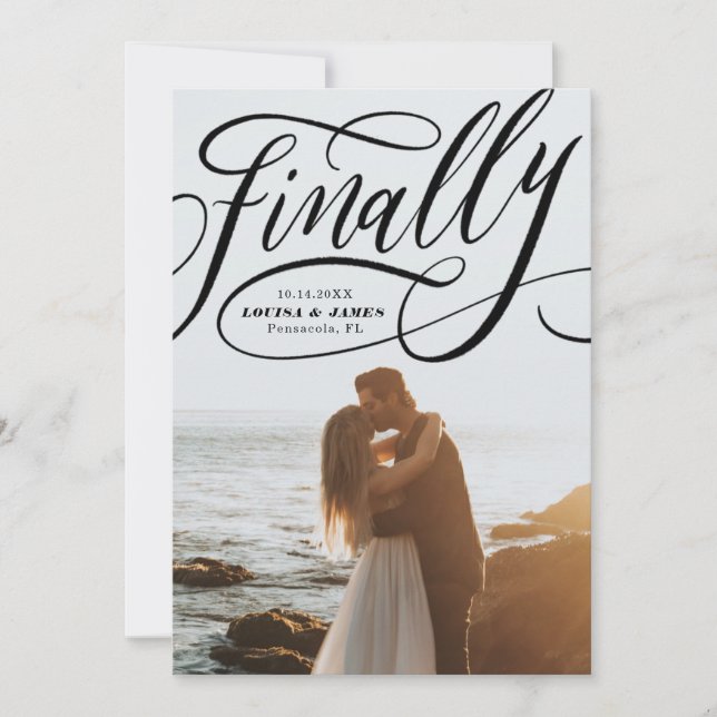 Finally Postponed Covid Photo Save the Date Invitation (Front)