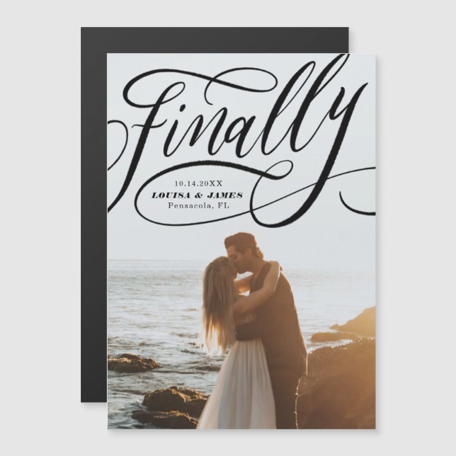 Finally Postponed Covid Photo Save the Date Magnet (Front/Back)