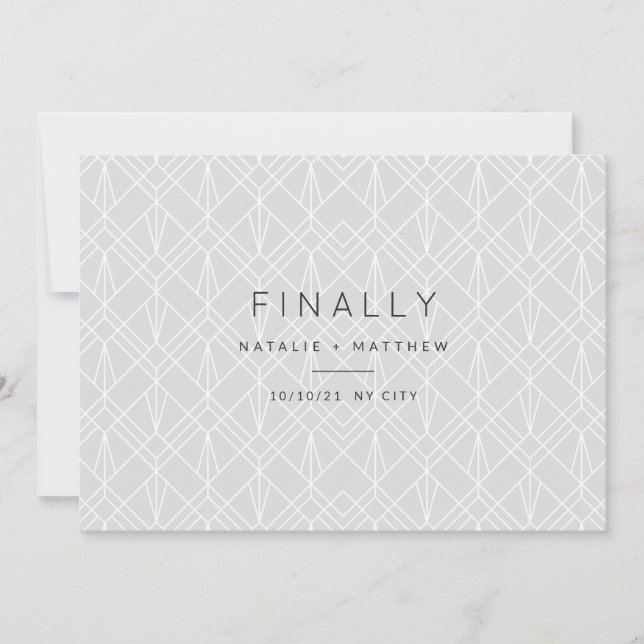 Finally, save the date announcement (Front)