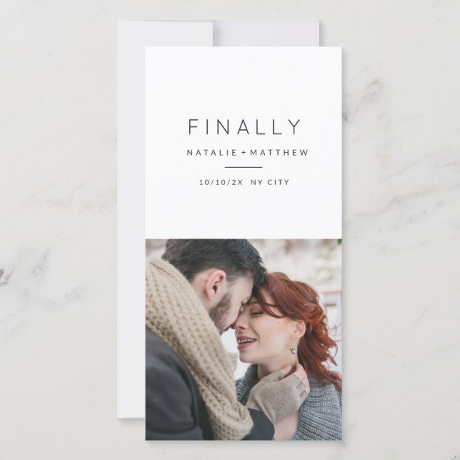 Finally, save the date photo announcement (Front)