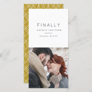 Finally, save the date photo announcement (olive)