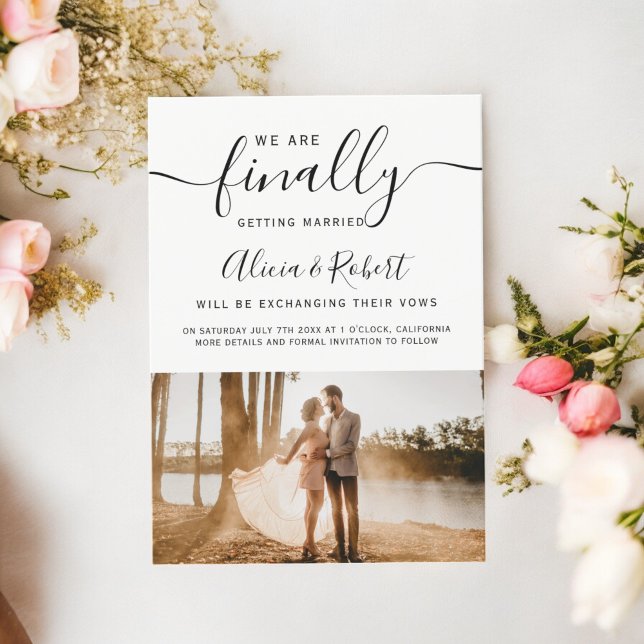 Finally save the date script simple chic photo (Finally save the date script simple chic photo)