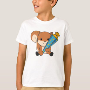Finally Schoolchild Squirrel School Bag School T-Shirt