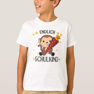 Finally Schoolkind Monkey School Bag Rock The T-Shirt