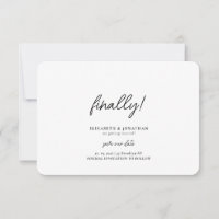 Finally Script Minimalist Wedding Save the Date