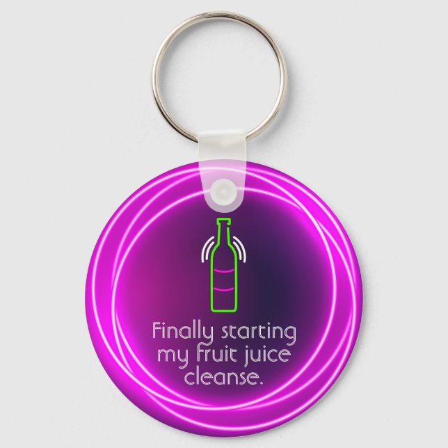Finally Starting My Fruit Juice Cleanse Key Ring (Front)