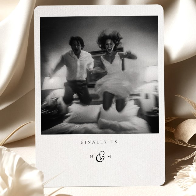 "Finally Us" Photo Thank You Card (Creator Uploaded)