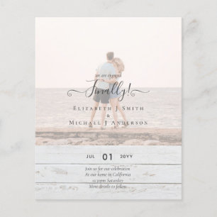 Finally We are Engaged! Wedding Announcement PHOTO Flyer