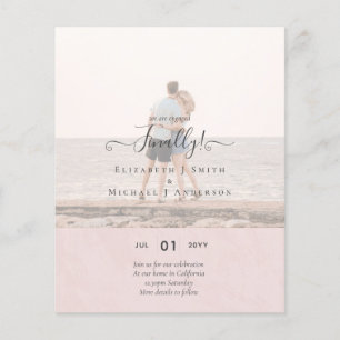 Finally We are Engaged! Wedding Announcement PHOTO Flyer