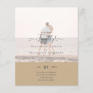 Finally We are Engaged! Wedding Announcement PHOTO Flyer