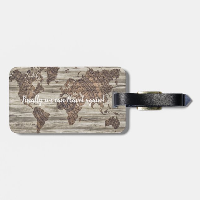 Finally we can travel again | luggage tag (Back Horizontal)