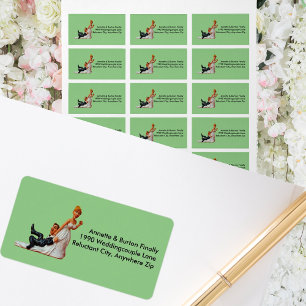Finally Wedding Couple Funny Address Labels