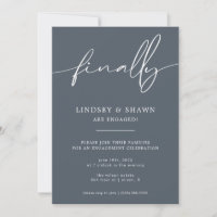 Finally Wedding Engagement Announcement and Invite