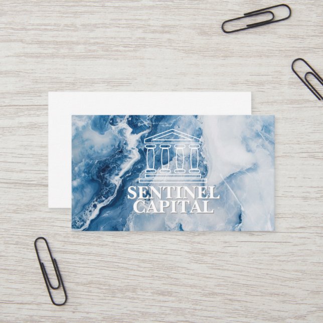 Finance Banking | Blue Marble Business Card (Front/Back In Situ)
