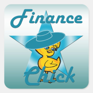 Finance Chick #7 Square Sticker