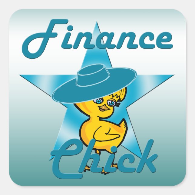 Finance Chick #7 Square Sticker (Front)