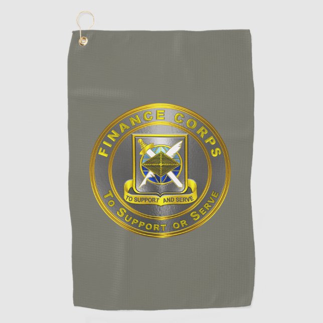 Finance Corps  Golf Towel (Front)