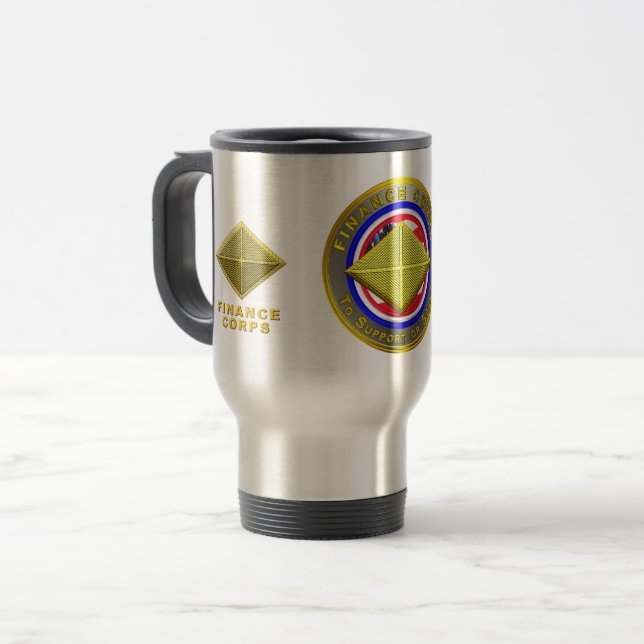 Finance Corps Veteran  Travel Mug (Front Left)