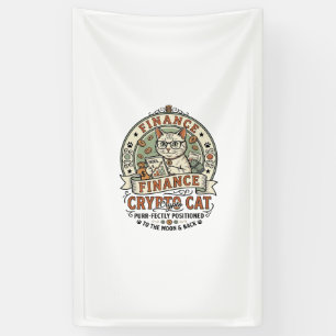 Finance Crypto Cat Finance Crypto Cat Vintage Vect Banner