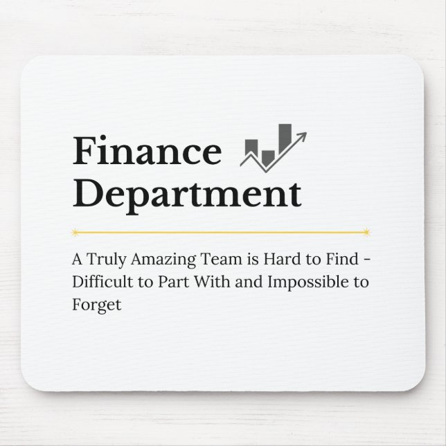 Finance Department  Mouse Mat (Front)