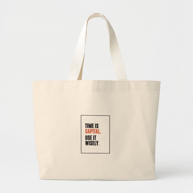  Finance Grad Gift Large Tote Bag  (Front)