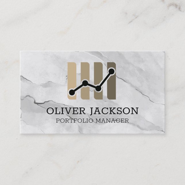 Finance Graph | Cpa | Brokerage Business Card (Front)
