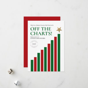 Finance Industry Off the charts Happy New Years  Holiday Card