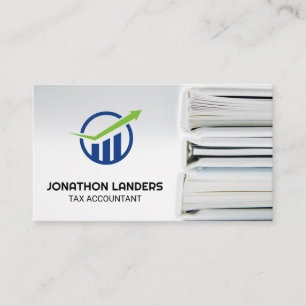 Finance Logo   Accountant Record Keeping Books Business Card