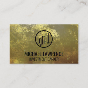 Finance Logo   Gold Background   Skyline Business Card