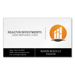 Finance Logo   Realtor Investor Magnetic Business Card