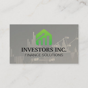 Finance Logo   Stock Market Chart Business Card