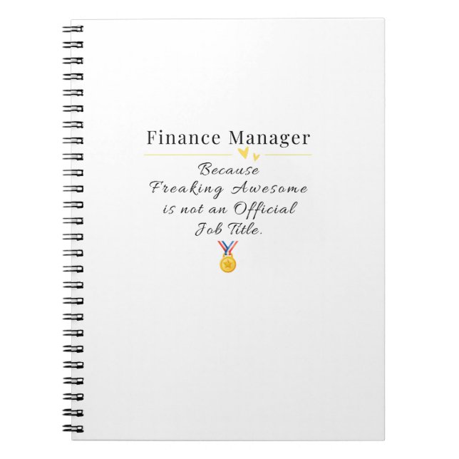 Finance Manager Notebook (Front)