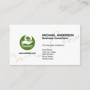 Finance Money Logo Stock Chart Business Card