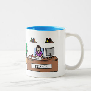 Finance professional - custom cartoon mug